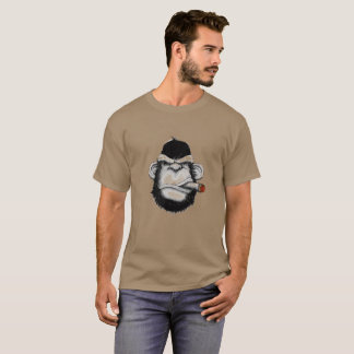 Camiseta Ilustracion de cabeza de gorila Cigar Mono de hier