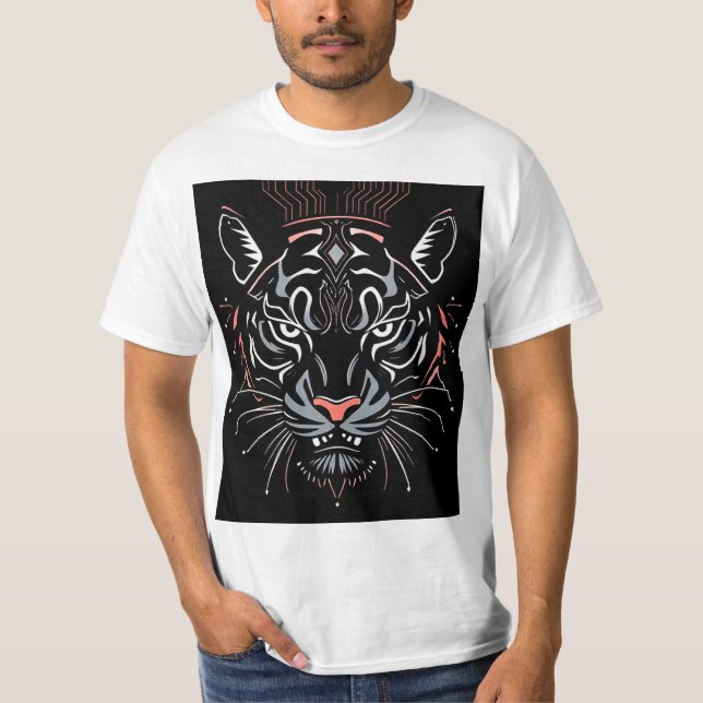 Camiseta Ilustración de cabeza de tigre (Anverso)