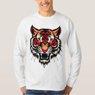 Camiseta Ilustración de cabeza de tigre