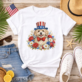 Camiseta Ilustración de cachorro americana