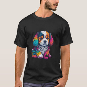 Camiseta Ilustracion De Cachorro Con Color Vivo