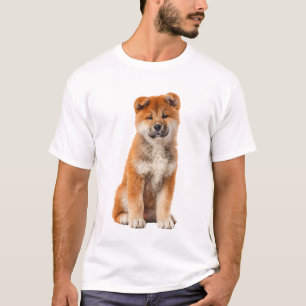 Camiseta Ilustración de cachorro de Akita rojo esponjoso pa