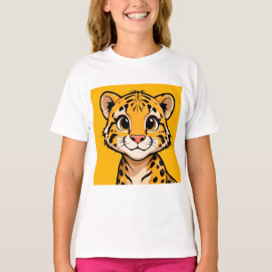 Camiseta Ilustración de cachorro de guepardo de dibujos ani