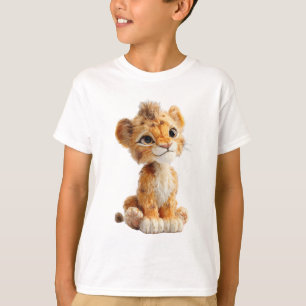 Camiseta Ilustración de cachorro de león esponjoso adorable