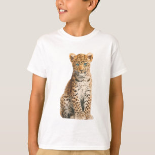 Camiseta Ilustración de cachorro de leopardo sentado de ojo
