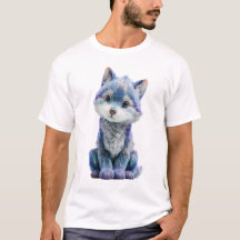 Ilustración de cachorro de lobo azul helado para h