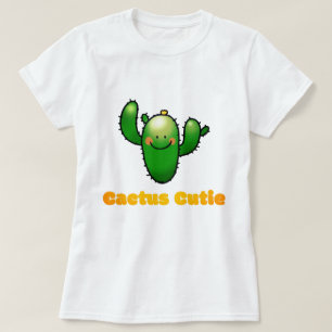 Camiseta Ilustración de cactus sonriente lindo