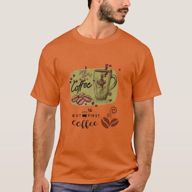 Camiseta Ilustración de Café (Anverso)