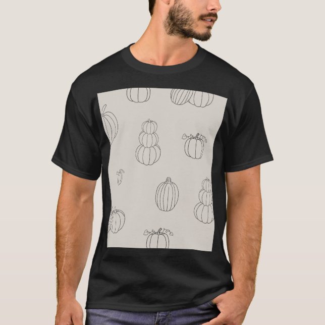 Camiseta Ilustracion de calabaza (Anverso)