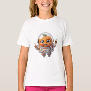Camiseta Ilustración de calabaza de Halloween del astronaut