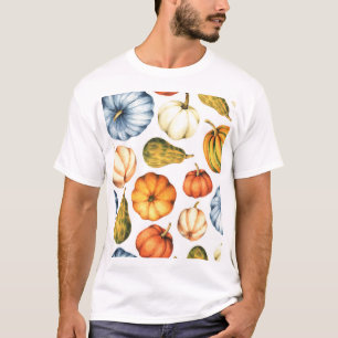 Camiseta Ilustracion de calabaza: Patrón acuarela sin foco
