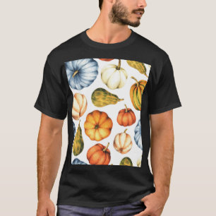 Camiseta Ilustracion de calabaza: Patrón acuarela sin foco