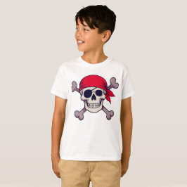 Camiseta Ilustración de Calavera y Huesos Cruzados de Pirat
