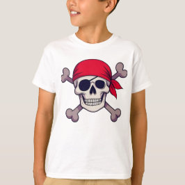 Camiseta Ilustración de Calavera y Huesos Cruzados de Pirat