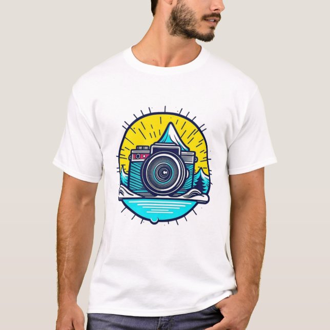 Camiseta ilustracion de cámara (Anverso)
