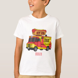 Camiseta Ilustracion de camión de comida para perros calien
