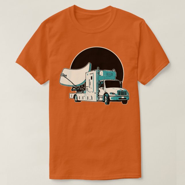 Camiseta Ilustracion de Camión Satélite (Diseño del anverso)