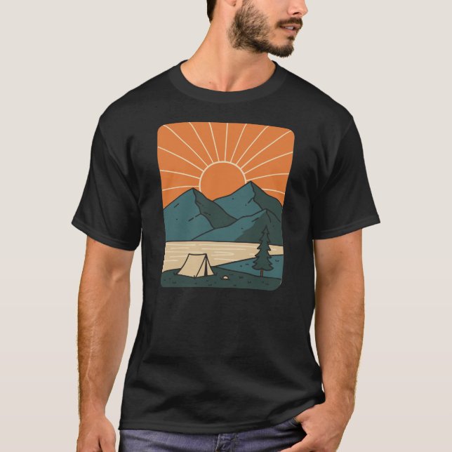 Camiseta Ilustracion de campo al aire libre (Anverso)