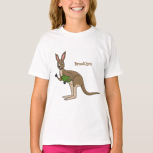 Camiseta Ilustracion de canguro australiano bastante feliz