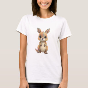 Camiseta Ilustración de canguro bebé arcoíris colorido para