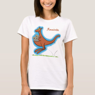Camiseta Ilustracion de canguro y personalizado de koalas