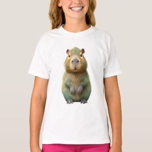Camiseta Ilustración de capibara con gorro de lluvia regord