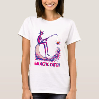 Camiseta Ilustración de captura galáctica – Pesca en la lun