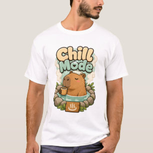 Camiseta Ilustración de Capybara en Modo Relajante en un On