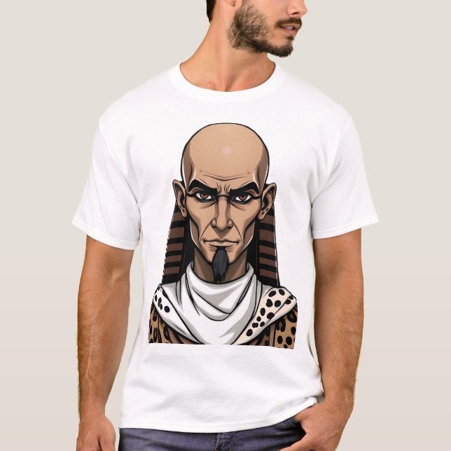Camiseta Ilustracion de Cara de Sacerdote Egipcio (Anverso)
