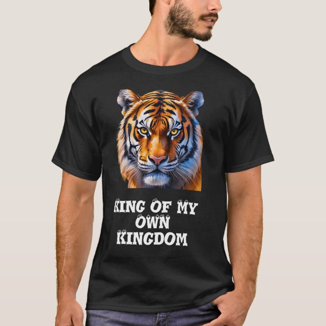 Camiseta Ilustracion de cara de tigre - Impresión de arte d (Anverso)