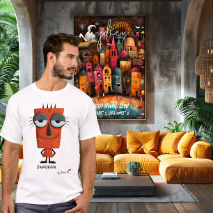Camiseta Ilustracion de carácter rojo divertido swagger por