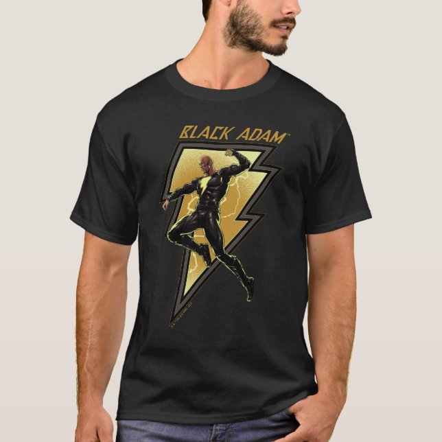 Camiseta Ilustracion de caracteres Black Adam Lightning Bol (Anverso)