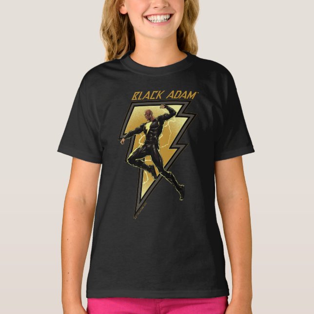 Camiseta Ilustracion de caracteres Black Adam Lightning Bol (Anverso)