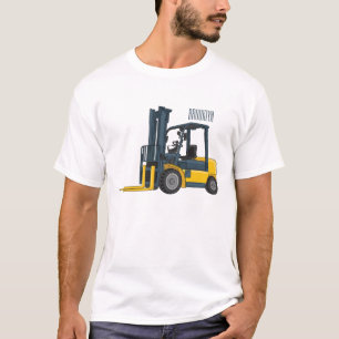 Camiseta Ilustración de caricatura de montacargas