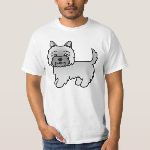 Camiseta Ilustración de caricatura de perro Terrier Cairn G