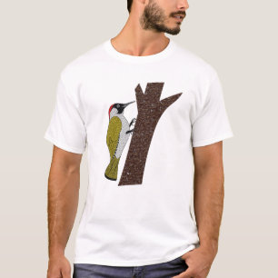 Camiseta Ilustracion de carpintero verde