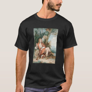 Camiseta Ilustracion De Cazador De Descanso Vintage De Aert