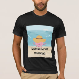 Camiseta Ilustración de cerebro meditando en la playa linda