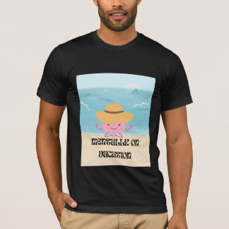Camiseta Ilustración de cerebro meditando en la playa linda