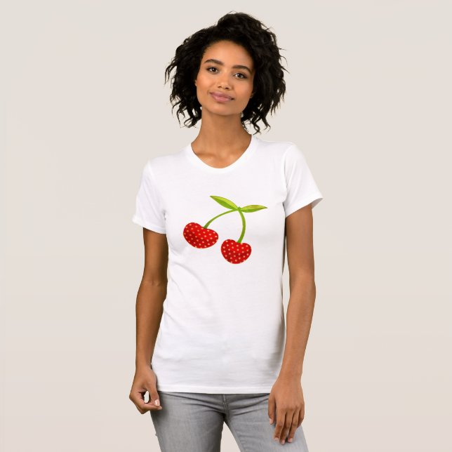 Camiseta Ilustracion de cerezas de época (Anverso completo)