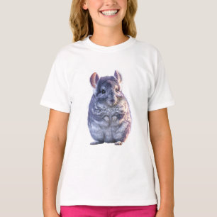 Camiseta Ilustración de chinchilla esponjosa linda para niñ
