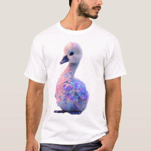 Camiseta Ilustración de Cigüeñato Pastel Iridescente Soñado