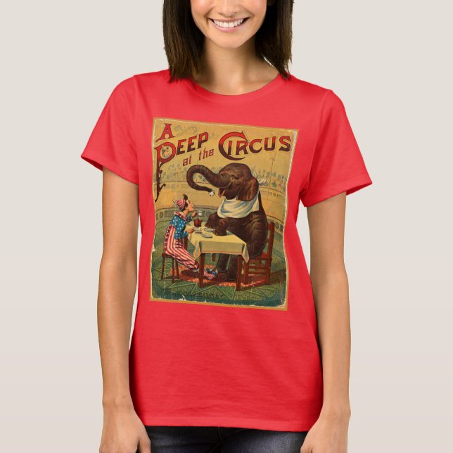 Camiseta Ilustracion de circo vintage Art Antiguo (Anverso)