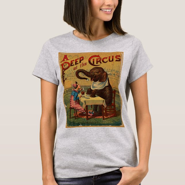 Camiseta Ilustracion de circo vintage Art Antiguo (Anverso)