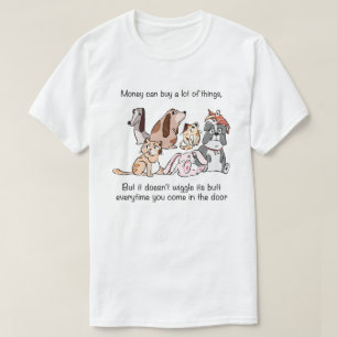 Camiseta Ilustración de cita "Mascotas divertidas que el di