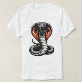 Camiseta Ilustración de Cobra Feroz Diseño de Poder Audaz