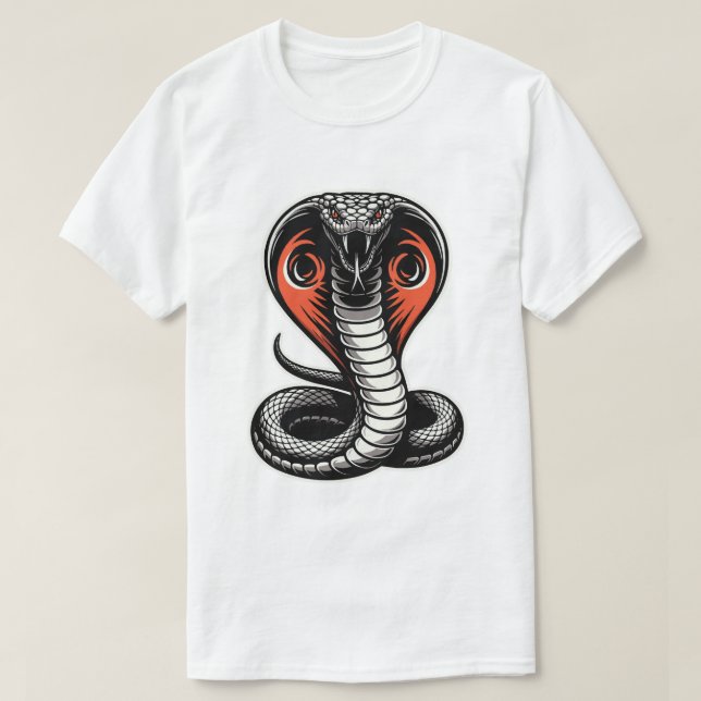 Camiseta Ilustración de Cobra Feroz Diseño de Poder Audaz (Diseño del anverso)