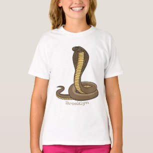 Camiseta Ilustracion de cobra marrón