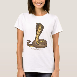Camiseta Ilustracion de cobra marrón