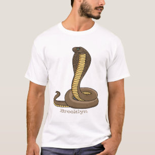 Camiseta Ilustracion de cobra marrón
